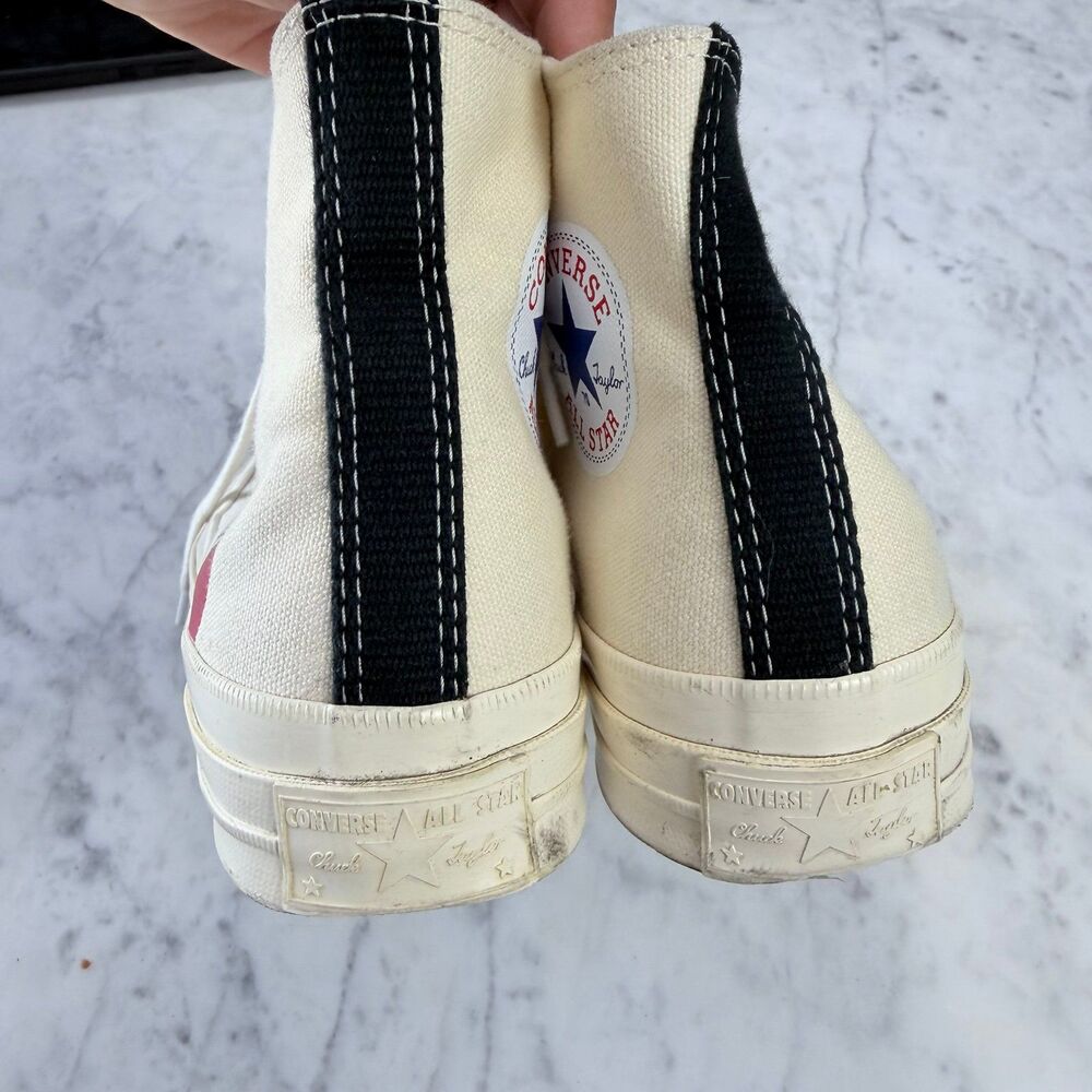 CdG PLAY x Converse Unisex Chuck Taylor All Star Peek-A-Boo High-Top Sneakers - Picture 5 of 8